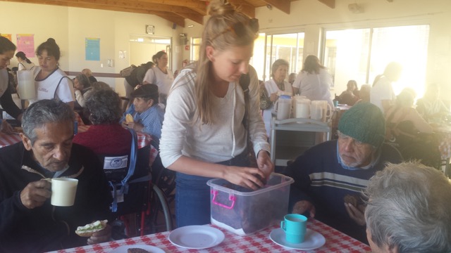 Review Volunteer Catherine Mc Elroy Chile La Serena at the Seniors Care Center  