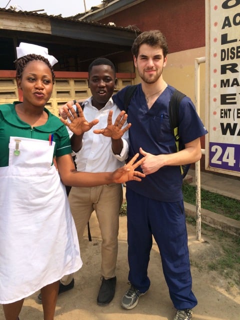 Review Volunteer Joe O'Brien in Kasoa Ghana at the EMT clinic program (MiddleBurry College)